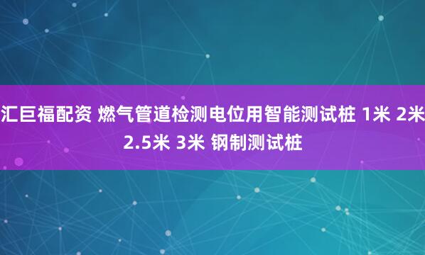 汇巨福配资 燃气管道检测电位用智能测试桩 1米 2米2.5米 3米 钢制测试桩