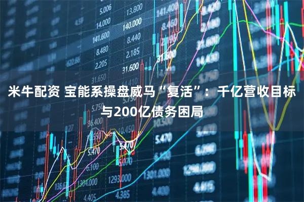 米牛配资 宝能系操盘威马“复活”：千亿营收目标与200亿债务困局